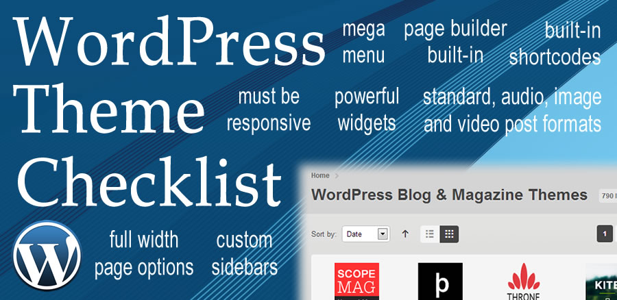 WordPress Theme Checklist